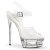 Pleaser Sandalette ECLIPSE-608 Transparent Silber EU-37 / US-7