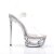 Pleaser Sandalette ECLIPSE-608 Transparent Silber EU-37 / US-7