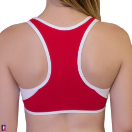 PoleFit Top Retro Sport S Rot / Weiß
