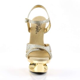 Pleaser Sandalette ECLIPSE-619G Gold Multi Glitter Chrom...