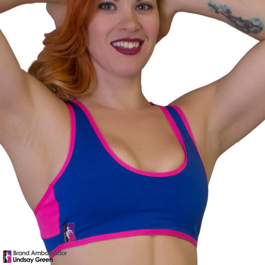 PoleFit Top Retro Sport S Blau / Pink
