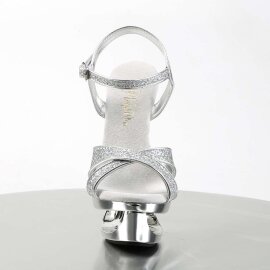Pleaser Sandalette ECLIPSE-619G Silber Multi Glitter...