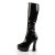 Pleaser Kniestiefel ELECTRA-2000Z Schwarz EU-39 / US-9