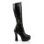 Pleaser Kniestiefel ELECTRA-2000Z Schwarz EU-36 / US-6
