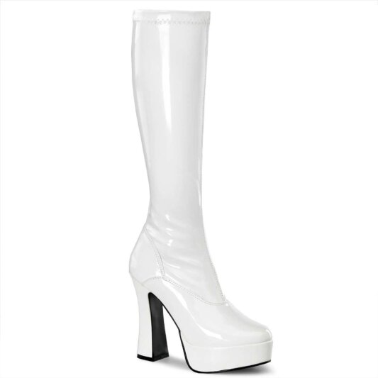 Pleaser Kniestiefel ELECTRA-2000Z Weiß EU-41 / US-11