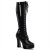 Pleaser Kniestiefel ELECTRA-2023 Schwarz EU-39 / US-9