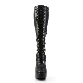 Pleaser Kniestiefel ELECTRA-2023 Schwarz EU-42 / US-12