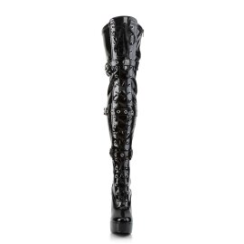 Pleaser Overknee Stiefel ELECTRA-3028 Schwarz EU-38 / US-8