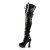 Pleaser Overknee Stiefel ELECTRA-3028 Schwarz EU-38 / US-8