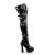Pleaser Overknee Stiefel ELECTRA-3028 Schwarz EU-38 / US-8