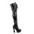 Pleaser Overknee Stiefel ELECTRA-3028 Schwarz EU-42 / US-12