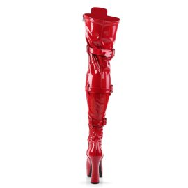 Pleaser Overknee Stiefel ELECTRA-3028 Rot EU-40 / US-10