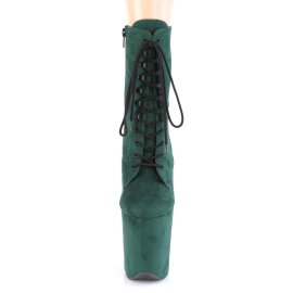 Pleaser FLAMINGO-1020FS Plateau Ankle Boots Suede Green...