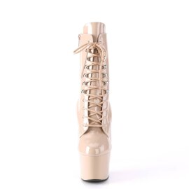 Pleaser ADORE-1020 Plateau Ankle Boots Patent Nude EU-43 / US-13