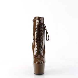Pleaser ADORE-1020 Plateau Ankle Boots Patent Mocha EU-38 / US-8