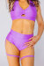 AMBR Designs Garter Highs Shorts Violet L