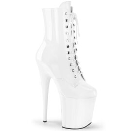 Pleaser Stiefelette FLAMINGO-1020 Weiß EU-35 / US-5