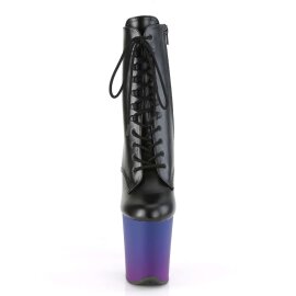 Pleaser Stiefelette FLAMINGO-1020BP Schwarz Blau-Lila...