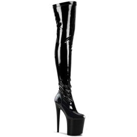 Pleaser Overknee Stiefel FLAMINGO-3000 Schwarz EU-35 / US-5