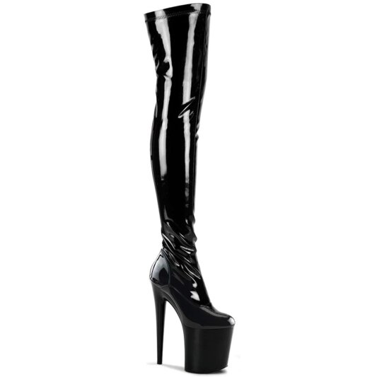 Pleaser Overknee Stiefel FLAMINGO-3000 Schwarz EU-37 / US-7