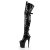 Pleaser Overknee Stiefel FLAMINGO-3028 Schwarz EU-41 / US-11