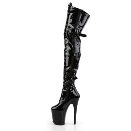 Pleaser Overknee Stiefel FLAMINGO-3028 Schwarz EU-36 / US-6