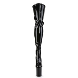Pleaser Overknee Stiefel FLAMINGO-3063 Schwarz EU-41 / US-11