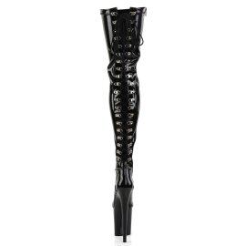 Pleaser Overknee Stiefel FLAMINGO-3063 Schwarz EU-37 / US-7