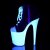 Pleaser Stiefelette FLAMINGO-800SK-02 Schwarz Neon-Weiß EU-35 / US-5