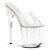 Pleaser Pantolette FLAMINGO-801 Transparent Silber EU-35 / US-5
