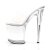 Pleaser Pantolette FLAMINGO-801 Transparent Silber EU-35 / US-5