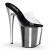 Pleaser Pantolette FLAMINGO-801 Transparent Silber Chrom EU-37 / US-7