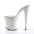 Pleaser Pantolette FLAMINGO-801 Transparent Weiß EU-35 / US-5