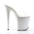 Pleaser Pantolette FLAMINGO-801 Transparent Weiß EU-37 / US-7
