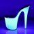 Pleaser Pantolette FLAMINGO-801UV Transparent Neon-Weiß EU-37 / US-7