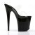 Pleaser Pantolette FLAMINGO-802 Transparent Schwarz EU-40 / US-10