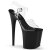 Pleaser Sandalette FLAMINGO-808 Transparent Schwarz EU-35 / US-5