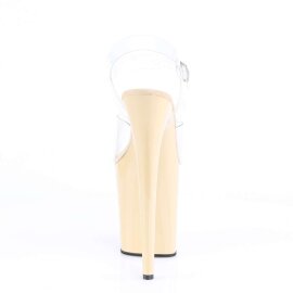 Pleaser Sandalette FLAMINGO-808 Transparent Creme EU-37 / US-7