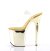 Pleaser Sandalette FLAMINGO-808 Transparent Gold Chrom EU-40 / US-10