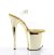 Pleaser Sandalette FLAMINGO-808 Transparent Gold Chrom EU-42 / US-12