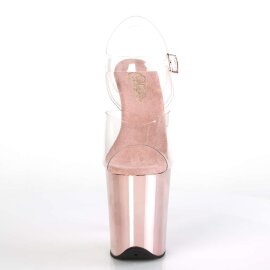 Pleaser Sandalette FLAMINGO-808 Transparent Rose-Gold...