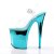 Pleaser Sandalette FLAMINGO-808 Transparent Türkis Chrom EU-37 / US-7