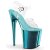 Pleaser Sandalette FLAMINGO-808 Transparent Türkis Chrom EU-38 / US-8