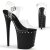 Pleaser Sandalette FLAMINGO-808ABLS Transparent Schwarz Strass EU-38 / US-8