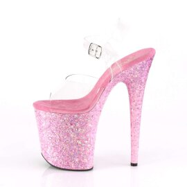 Pleaser Sandalette FLAMINGO-808CF Transparent Pink EU-37 / US-7