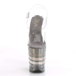 Pleaser Sandalette FLAMINGO-808CHLN Transparent Schwarz...