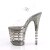 Pleaser Sandalette FLAMINGO-808CHLN Transparent Schwarz Chrom EU-35 / US-5