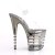 Pleaser Sandalette FLAMINGO-808CHLN Transparent Schwarz Chrom EU-35 / US-5