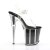 Pleaser Sandalette FLAMINGO-808G Transparent Schwarz EU-35 / US-5