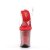 Pleaser Sandalette FLAMINGO-808G Transparent Rot Glitter EU-37 / US-7